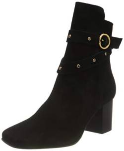 Selected Femme Damen SLFZOEY Suede Stud Boot B Heels, Black, 36 EU von SELECTED FEMME