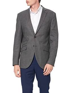 SELECTED HOMME BLACK Herren SLHSLIM-NICKLOGAN DKGREY STRU BLZ B NOOS Blazer, Grey, 98 von SELECTED HOMME BLACK