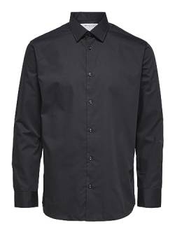 SELECTED HOMME BLACK Herren SLHSLIMETHAN Shirt LS Classic B NOOS Hemd, S von SELECTED HOMME BLACK