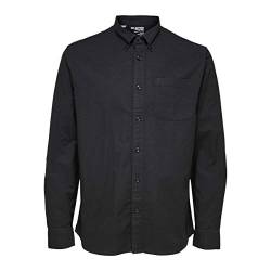 SELECTED HOMME Herren Slhregrick-ox Flex Shirt Ls W Noos, Schwarz, S von SELECTED HOMME WHITE