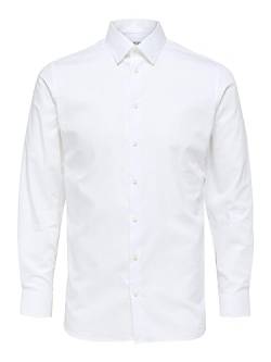 SELECTED HOMME BLACK Herren SLHSLIMETHAN Shirt LS Classic B NOOS Hemd, Bright White, XL von SELECTED HOMME