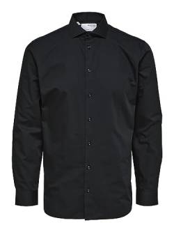 SELECTED HOMME BLACK Herren SLHSLIMETHAN Shirt LS Cut Away B NOOS Hemd, XL von SELECTED HOMME