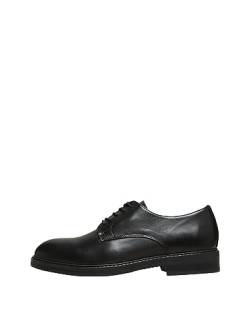 SELECTED HOMME Herren SLHBLAKE Leather Derby Shoe B NOOS Lederschuhe, Black, 44 EU von SELECTED HOMME
