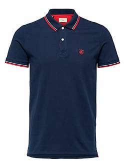 SELECTED HOMME Herren SLHNEWSEASON SS Polo W 16062542, Navy Blazer, XXXL von SELECTED HOMME