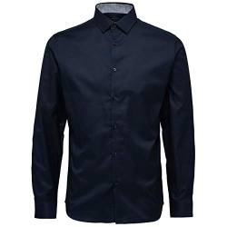 SELECTED HOMME Herren Shdonenew-mark Shirt Ls Noos Businesshemd, Navy Blazer, S EU von SELECTED HOMME