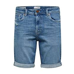 SELECTED HOMME Herren Slhalex 21407 L.b Stretch W Noos Shorts, Light Blue Denim, S EU von SELECTED HOMME