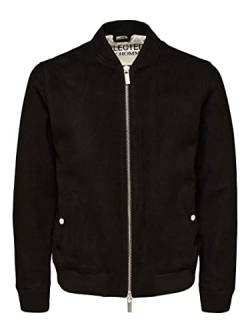 SELECTED HOMME Herren Slharchive Bomber Suede Jkt Noos Wildlederjacke, Schwarz, L EU von SELECTED HOMME