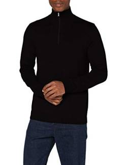 SELECTED HOMME Herren Slhberg Half Zip Cardigan B Noos Sweatshirt, Black, XL EU von SELECTED HOMME