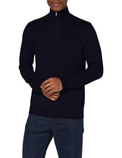 SELECTED HOMME Herren Slhberg Half Zip Cardigan B Noos Sweatshirt, Navy Blazer, M EU von SELECTED HOMME