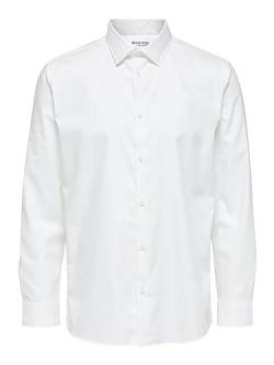 SELECTED HOMME Herren Slhregethan Shirt Ls Classic B Noos Hemd, Bright White, L EU von SELECTED HOMME