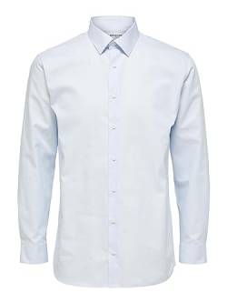 SELECTED HOMME Herren Slhregethan Shirt Ls Classic B Noos Hemd, Light Blue, M EU von SELECTED HOMME