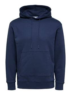 SELECTED HOMME Herren Slhrelaxjackman Hood Sweat Noos Kapuzenpullover, Navy Blazer, S EU von SELECTED HOMME