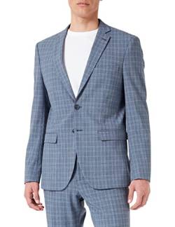 SELECTED HOMME Herren Slhslim-liam Greyblu Chk Blz Flex B Noos, Grey/Checks:blue, 48 von SELECTED HOMME