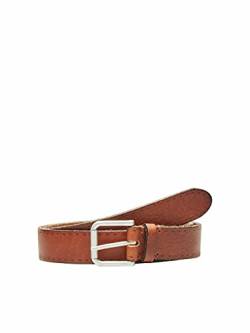 SELECTED HOMME Herren Slhterrel Leather Belt Noos W Gürtel, Cognac, 105 EU von SELECTED HOMME