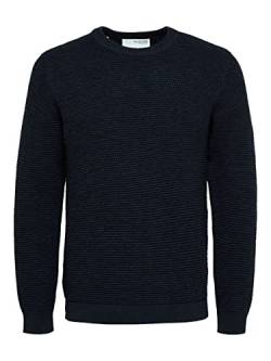 SELECTED HOMME Herren Slhvince Knit Bubble Crew Neck W Noos Pullover, Salute, M EU von SELECTED HOMME