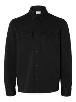 SELECTED HOMME Men's SLHJACKIE Sweat Jacket W NOOS Jacke, Black, S von SELECTED HOMME