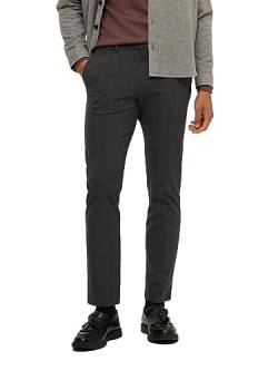 SELETED HOMME Herren SLHSLIM-Robert des Flex 175 Pants NOOS Hose, Grey Melange/Checks:Grey, 32W x 34L von SELECTED HOMME