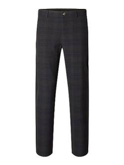 SELETED HOMME Herren SLHSLIM-Robert des Flex 175 Pants NOOS Hose, Navy Blazer/Checks:Brown, 30W x 32L von SELECTED HOMME