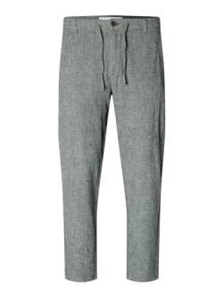 SELETED HOMME Herren Slh172-slimtape Brody Linen Pant Noos Chinohose, Sky Captain/Detail:Mixed W. Oatmeal, M EU von SELECTED HOMME