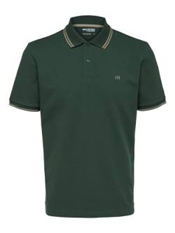 SELETED HOMME Men's SLHDANTE Sport SS Polo W NOOS T-Shirt, Trekking Green, L von SELECTED HOMME