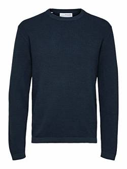 Selected Homme White Mens Dark Sapphire L/S Knit von SELECTED HOMME