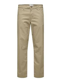 SELECTED HOMME Herren Slhstraight-new Miles 196 Flex Pants W N, Greige, 34W / 32L von SELETED HOMME