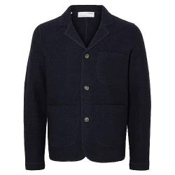 SELETED HOMME Herren SLHNEALY Knit Blazer W NOOS Strickjacke, Sky Captain, XL von SELETED HOMME