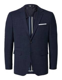 SELETED HOMME Herren SLHSLIM-Oasis Linen BLZ NOOS Anzugjacke, Dark Navy, 48 von SELETED HOMME