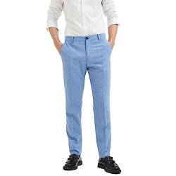 SELETED HOMME Herren SLHSLIM-Oasis Linen TRS NOOS Anzughose, Light Blue, 39 von SELETED HOMME