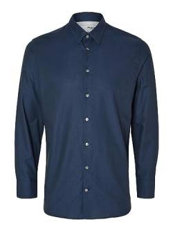 SELETED HOMME Herren SLHSLIMSOHO-Detail Shirt LS NOOS Hemd, Navy Blazer, XL von SELETED HOMME