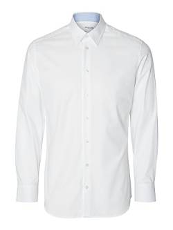 SELETED HOMME Herren SLHSLIMSOHO-Detail Shirt LS NOOS Hemd, White, M von SELETED HOMME