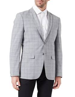 SELETED HOMME Herren Slhslim-Liam Lt Grey Chk BLZ Flex B Noos Sakko, Light Grey Melange/Checks:Grey, 106 EU von SELETED HOMME