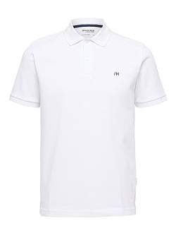 SELETED HOMME Men's SLHDANTE SS Polo W NOOS T-Shirt, Bright White, L von SELETED HOMME