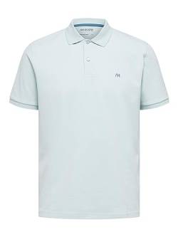 SELETED HOMME Men's SLHDANTE SS Polo W NOOS T-Shirt, Harbor Gray, L von SELETED HOMME