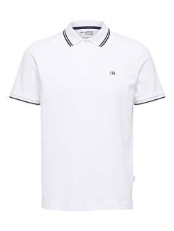 SELETED HOMME Men's SLHDANTE Sport SS Polo W NOOS T-Shirt, Bright White, XL von SELECTED FEMME