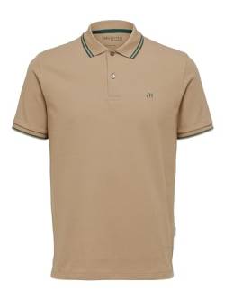 SELETED HOMME Men's SLHDANTE Sport SS Polo W NOOS T-Shirt, Kelp, L von SELETED HOMME
