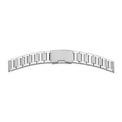 SELVA Quick-Release Metallband, Uhrenarmband aus Edelstahl, poliert, satiniert, für einen schnellen und einfachen Bandwechsel, mit Faltschließe, Größe:20 mm, Farbe:Silber von SELVA