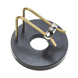 SELVA Ringhalter für Lötarbeiten, runde Basis aus Gusseisen, verstellbare Messingzinken, für unterschiedliche Ringgrößen von SELVA