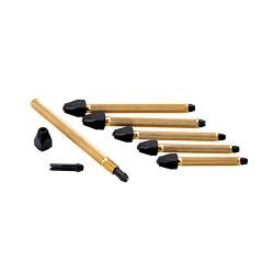 SELVA Stiftenklöbchen Sortiment – mit 6 Stiftenklöbchen – ideal zum Einspannen feiner Werkzeuge und -stücke – Spannbereich bis 3,5 mm von SELVA