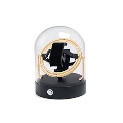 SELVA Uhrenbeweger 360 Grad, mit Echtglasdom und Metallsockel, Farbe:Schwarz von SELVA