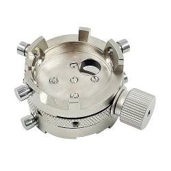 Uhrwerkhalter für ETA 7750 / SW500, aus Stahl, schwere Ausführung (ca. 140g), mit Zubehör, Uhrmacherwerkzeug von SELVA