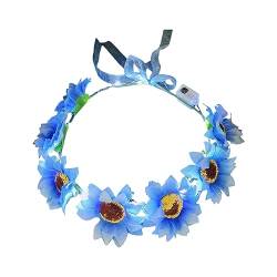 Böhmisches Sonnenblumen-Stirnband, leuchtende Blume, Haarband, Haarschmuck, Stirnband, Damen, Hochzeit, Kopfschmuck, Blumenstirnband von SELiLe