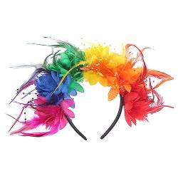 Elegante Kunstblumen-Haarbänder, langlebig, Halloween-Haarreifen für Frauen und Mädchen, Hochzeitsfeier, bunte Blume für Hochzeit, Mädchen, Blume für Mädchen, Fotoblume von SELiLe