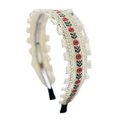 Elegante breite Haarbänder, Foto-Requisiten, breites Stirnband, Party-Kopfschmuck, florales Stirnband für Musikfestivals, schwarz, besticktes Stirnband von SELiLe