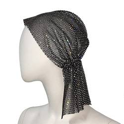 Modisches, glänzendes Kopftuch für Damen, atmungsaktives Netz-Stirnband, Nachtclub, Haar-Accessoires, Kopftuch, Kopftuch, bunt von SELiLe