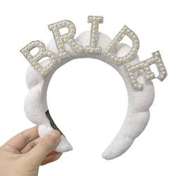 Perlen-Stirnband, auffälliges Haarband für Braut, koreanischer Stil, Braut-Kopfbedeckung, Junggesellinnenabschied, Geschenk für zukünftige Braut von SELiLe