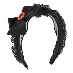 Plissiertes Stirnband, schwarzes Stirnband, Gothic-Kopfbedeckung, Halloween, böse Augen, Stirnband für Damen, Punk, Gothic, plissiert, Stirnbänder für Damen von SELiLe