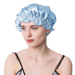 Verstellbare Haarpflegekappe aus Seide für Frauen, zum Schlafen, reduziert Bruch und erhält Glanz, Haubenhaube, Duschhaube zum Baden, Seidenhaube zum Schlafen von SELiLe