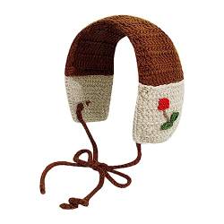 Weiches Damen-Haarband mit Blumenmuster, exquisites handgewebtes Stirnband, Bandana, Haarband für Urlaub, Winter-Stirnband für Damen von SELiLe