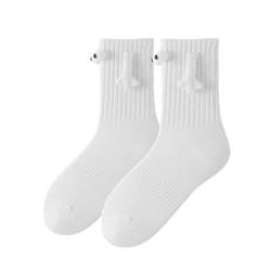 Lustige halten Hände Socken,Magnetische Saug-Paar-Socken,Lustige magnetische Saugnapf Socken,3D Puppe Paar Socken,Hand In Hand Socken,Magnetische Saugnapf Socken,lustige Unisex-Socken,Weiß,1 Paar von SEMINISMAR